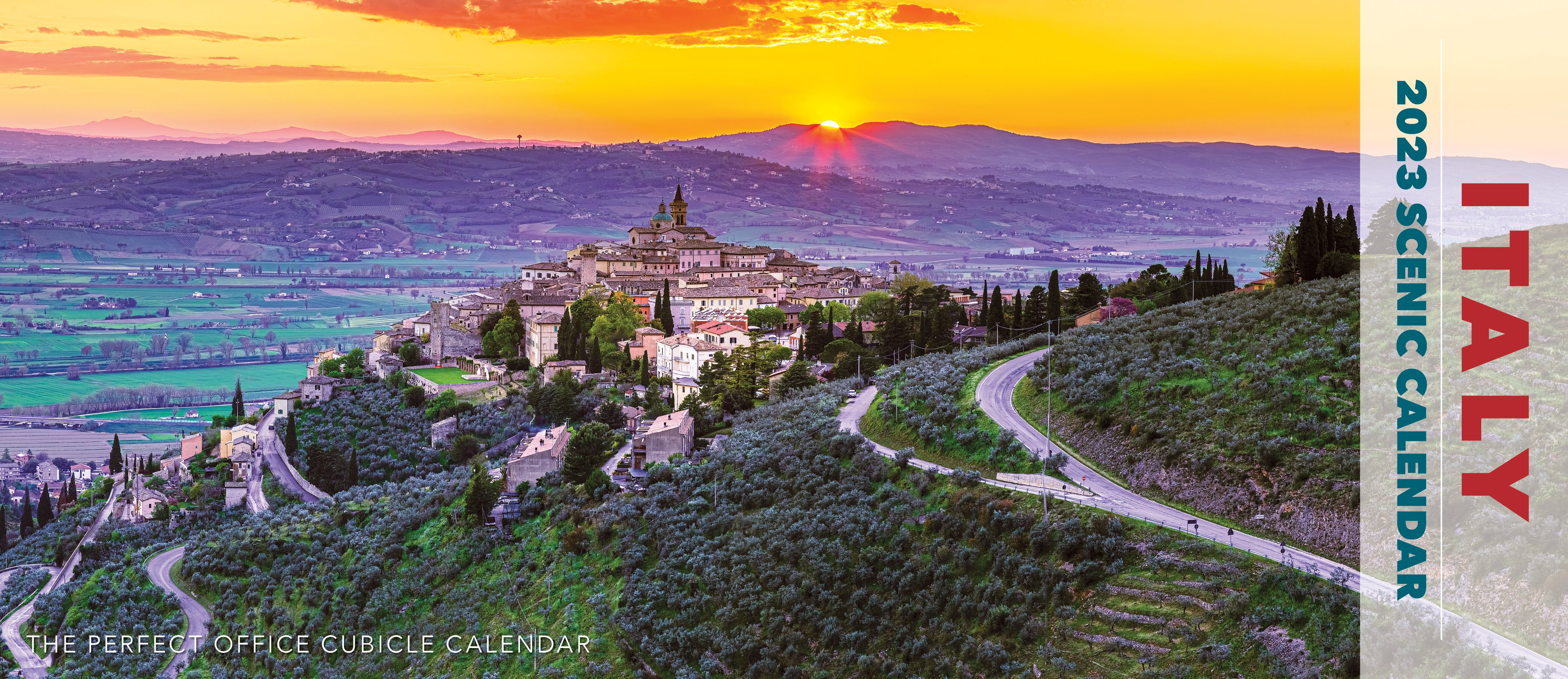 Italy 2023 Panoramic Wall Calendar