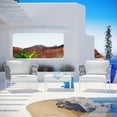 thumbnail image 3 of Modway Harmony 3 Piece Outdoor Patio Aluminum Sectional Sofa Set in White White, 3 of 7