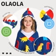 thumbnail image 3 of Toalla con Capucha OLAOLA Dinosaurio Colorido para Niños de 3 a 12 Años, 3 of 8