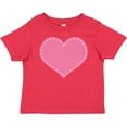 thumbnail image 3 of Inktastic Pink Heart (Stitch Border) Girls Baby T-Shirt, 3 of 5