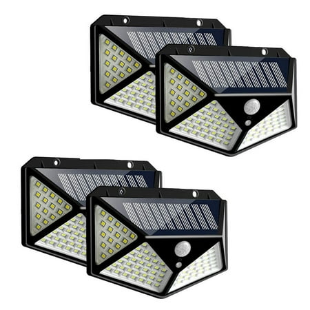 

Waterproof 100 LED PIR Motion Sensor Solar Power Light Black 4Pack