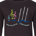 thumbnail image 4 of Inktastic Flute Player Treble Long Sleeve Youth T-Shirt, 4 of 5