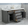 thumbnail image 4 of Water Creation Palace 72" Wood Double Bathroom Vanity in Cashmere Gray/Chrome, 4 of 10