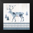 thumbnail image 2 of Wild Apple Portfolio 20x20 Black Modern Framed Museum Art Print Titled - Nordic Geo Lodge Deer IV, 2 of 5