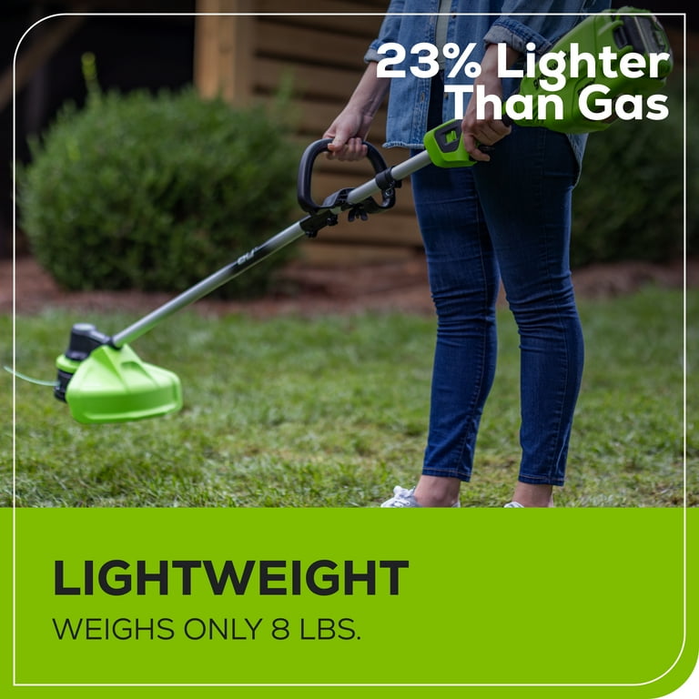 Greenworks 60V 16” Front Mount String Trimmer + 2.5Ah Battery & 3A