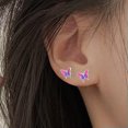 thumbnail image 6 of K-KED Women Butterfly Stud Earring Sweet Elegant Ear Studs Fashion Delicate Jewelry Gift-Blue, 6 of 9