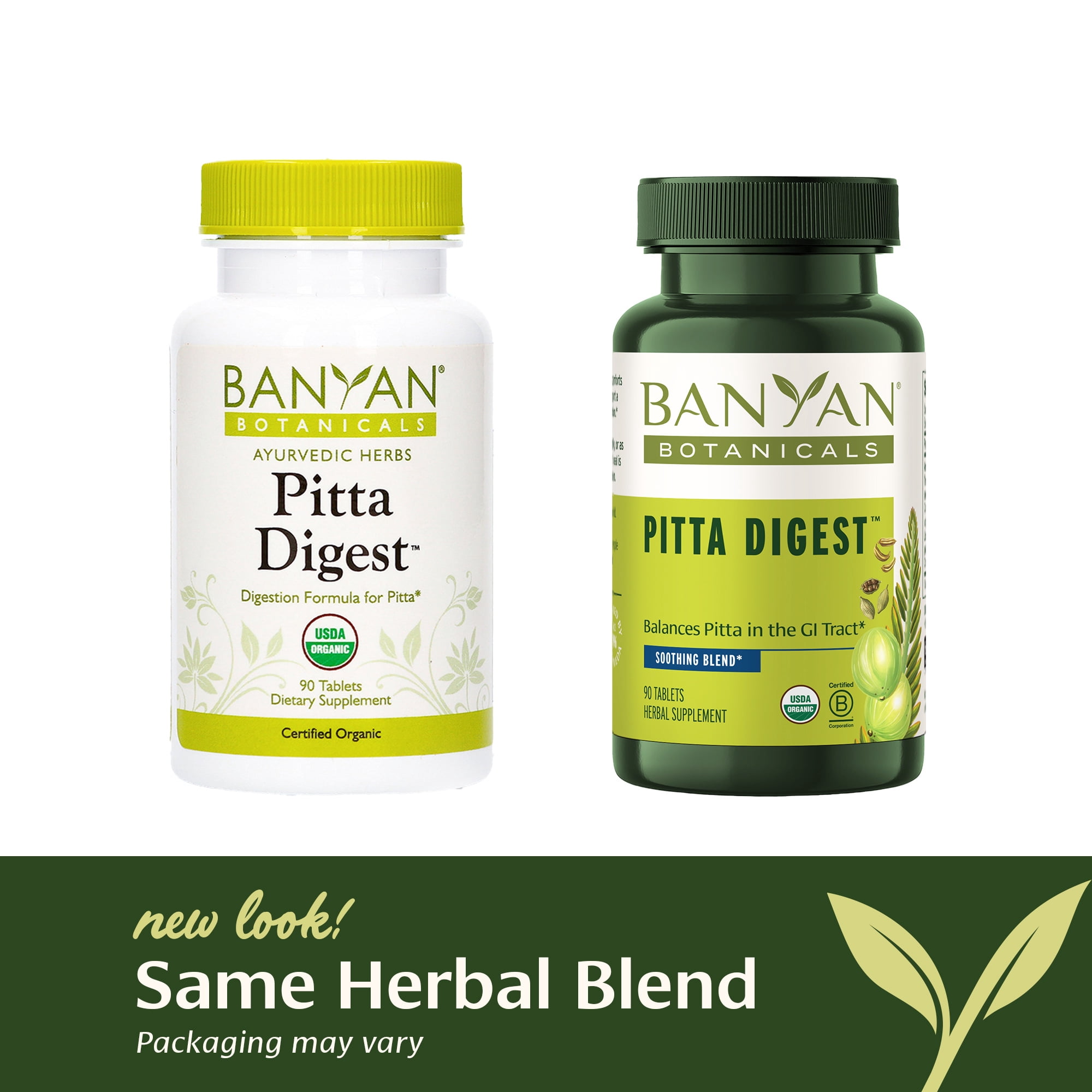 Banyan Botanicals Pitta Digest - USDA Organic, 90 Tablets - Cooling & Soothing for a Hot Digestive System*