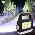 thumbnail image 2 of Solar Handheld Flashlight 6 Modes Rechargeable Multifunction Lights Super Bright LED Searchlight Waterproof Portable Spotlight for Fishing Outdoor Camping Emergencies, 2 of 9