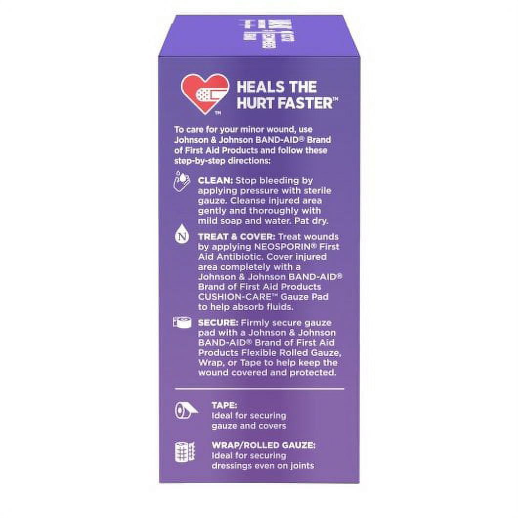(Price/Pack)Johnson & Johnson Cushion Care Gauze Medium 8 Thick Layers Pad, 10 Count, 8 per case