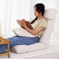 thumbnail image 3 of Foldable Floor Lazy Sofa with Pillow, Indoor Chaise Lounger with 5 Adjustable Positions, Adjustable Back Support, Video Gaming Chair for Home, Office, Reading, Watch,/Yellow a-One Size, 3 of 8