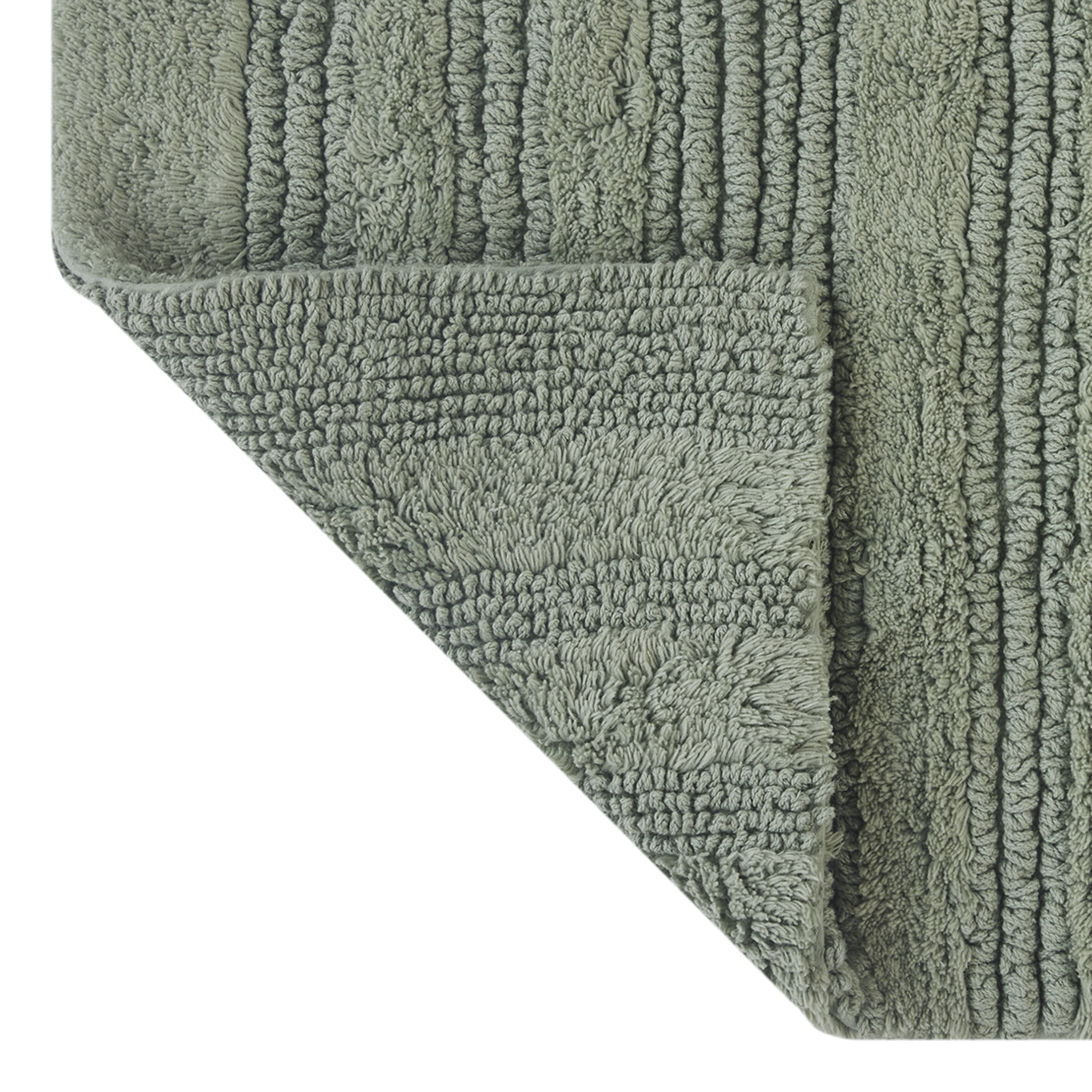 Better Homes & Gardens 17x24 in/20x30 in Soft Green Cut & Loop Reversible 2Pc Bath Rug Set