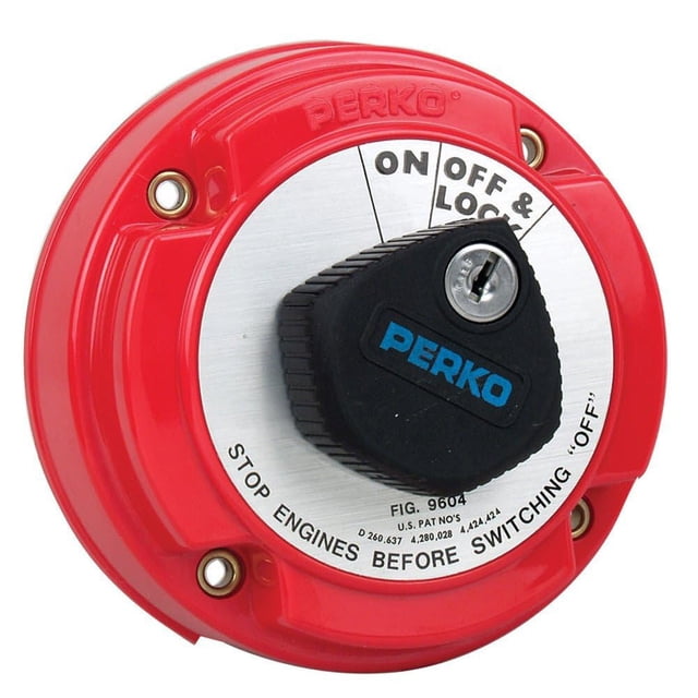 Interruptor de batería Perko Alternator Field Disconnect con bloqueo
