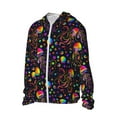 thumbnail image 2 of Kll Rainbow Jellyfishes Print Men'S Women’s Upf 50+ Sun Protection Outdoor Hoodie Jacket Long Sleeve Fishing Hiking Performance Shirt- Small, 2 of 8