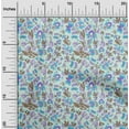 thumbnail image 2 of oneOone Cotton Silk Light Blue Fabric Floral Diy Clothing Quilting Fabric Print Fabric By Yard 42 Inch Wide, 2 of 5