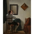 thumbnail image 2 of Jan Ekels the Younger 12x14 Black Ornate Wood Framed Double Matted Museum Art Print Titled: A Writer Trimming His Pen (1784), 2 of 5