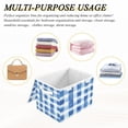 thumbnail image 6 of Yayeee Collapsible Cube Storage Bin with Lid Fabric Closet Decorative Basket with Handles, Blue Plain, 6 of 7