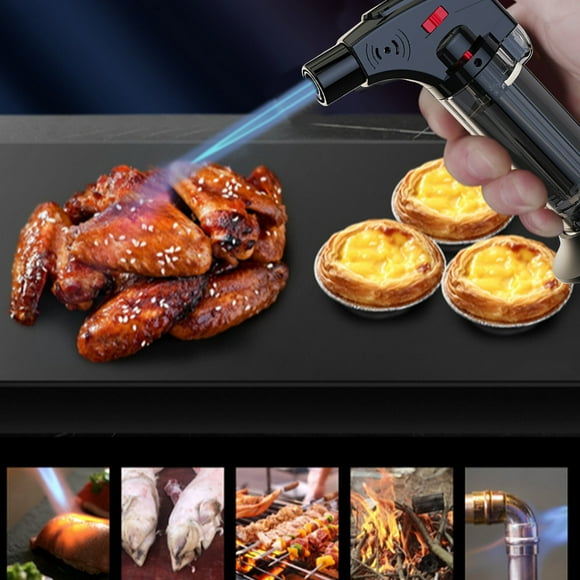 YOTQUSKI Butane Torch, Refillable Kitchen Torch Lighter, Fit All Butane Tanks Blow Torch with Safety Lock and Adjustable Flame,for Desserts, Creme Brulee, and Baking,Butane Gas Is Not Included