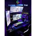 thumbnail image 2 of RGB Large Gaming Mouse Pad with Stitched Edges, LED Extended Mousepad with Superior Micro-Weave Cloth, Non-Slip Base, Water Resist Keyboard Pad, Desk Mat for Gamer, Office & Home, 31.5 x 11.8 in, 2 of 6