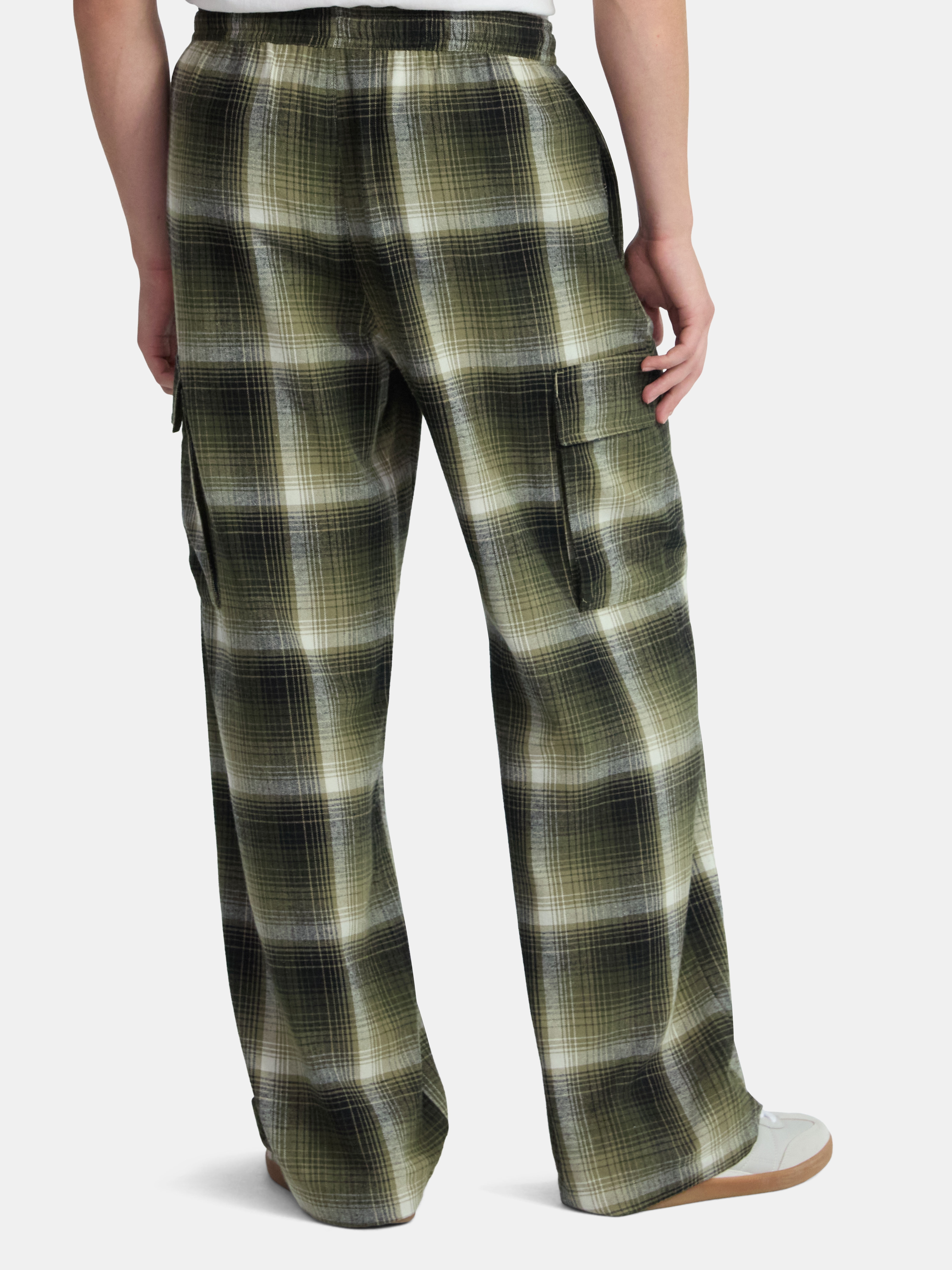 No Boundaries Flannel Cargo Pants, Men's & Big Men's