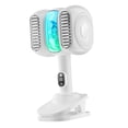 thumbnail image 3 of Ventilador de escritorio de 5 velocidades, funcionamiento silencioso, recargable, con clip USB, ventilador personal con Blanco, 3 of 9