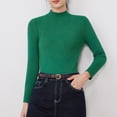 thumbnail image 5 of shoper Neck Tops for Women Long Sleeve Knit Slim Fit Ribbed Fall Sweaters Elegant Winter Trendy Warm Casual Comfy Pullover Sweater, 5 of 7