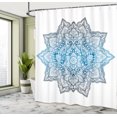 thumbnail image 4 of Ambesonne Lotus Shower Curtain, Mandala Abstract Flower Print, 69"Wx70"L, Sea Blue, 4 of 4
