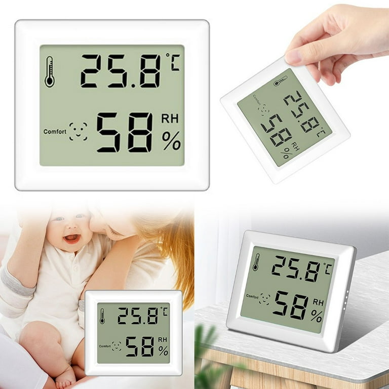 Gerich Analogue Thermometer Hygrometer, Round Thermometer with Comfort  Display, Analogue Humidity Indoor Climate Control Home 