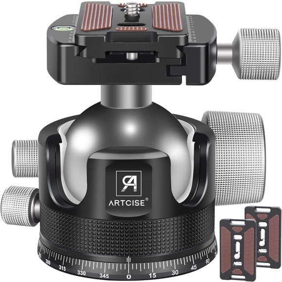 Cabezal esférico para trípode ARTCISE KB55, perfil bajo, carga de 40 kg