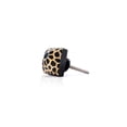 thumbnail image 2 of Mascot Hardware Stone Pattern Pyramid 1-3/8 inch Black On Distressed Yellow Cabinet Knob, 2 of 5