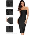 thumbnail image 3 of Women's Midi Cocktail Dresses Strapless Bandage Bodycon Dress Wedding Party Dress, 3 of 3