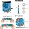 thumbnail image 6 of Jeiento Sea Turtle Car Seat Covers Set 13 Pcs Steering Wheel Cover Car Seat Belt Cover Car Trash Can Car Rear View Mirror Cover Floral Car Cup Coasters Keychain Lipstick Covers for SUV Sedan, 6 of 7