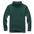 thumbnail image 3 of EnJoCho Children Unisex Solid Color T-Shirt Kids School Unifor𝗆 Long Sleeve Turtleneck T-Shirt Boys Long Sleeve Thermal Turtle Neck Sweater for Kids 4T-16 Years Soft Warm Under Shirts, 3 of 4