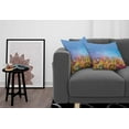 thumbnail image 3 of Ambesonne Floral Throw Pillow Cover 2 Pack, Abstract Sky Dreamy Flowers, 16", Deep Sky Blue Multicolor, 3 of 7