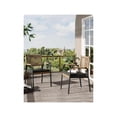 thumbnail image 2 of 2 pcs patio wicker sillas set - outdoor beach chair con metal frame y square pattern design, suitable para lawn, deck, porch, balcony, poolside, backyard y garden, 2 of 8
