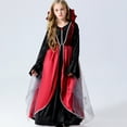 thumbnail image 6 of Zwiiyzr 4-12 Years Toddler Kids Girl Princess Dress Christmas Festival Girls Medieval Style Court Attire Witch Sorceress Party Clothing Dress Red, 6 of 9