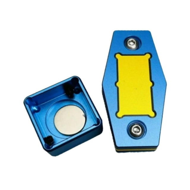 Soporte para tiza de billar - Accesorios profesionales para billar - Caja para guardar la tiza con clip de fácil transporte, ideal para aficionados azul