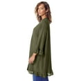 thumbnail image 3 of Roaman's Women's Plus Size Ruffle Trimmed Acid Wash wrap, 3 of 3