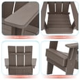 thumbnail image 5 of CHYVARY 2 Peaks HIPS Folding Adirondack Chair, Patio Lawn Chairs for Outdoors,Brown, 5 of 8