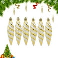 thumbnail image 2 of 12PCS Christmas Icicle Ornaments Christmas Tree Ornaments Christmas Ornaments Twisted Icicles Ball Design, 2 of 5