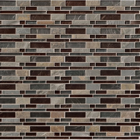 MSI Urbano Blend Interlocking 12 in. x 12 in. x 8 mm Glass Stone Mesh-Mounted Mosaic Tile (10 sq. ft. / case)