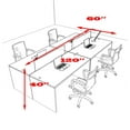 thumbnail image 2 of Four Person Modern Divider Office Workstation Desk Set, #OT-SUL-FPB50, 2 of 2