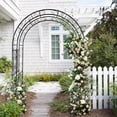 thumbnail image 3 of 59.06"W X 83.86"H Garden Trellis, Outdoor Wedding Arbor, Metal Arch Trellis with Stakes, Climbing Plants Arbor Party Decoration Décor, 3 of 10