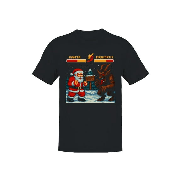 Santa vs Krampus Showdown Men's T-shirt