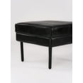 thumbnail image 3 of Handmade Eco-Friendly Geometric Buffalo Leather & Iron Black Square Ottomon Stool 24" x 24" x 18" for Living Room, Bedroom Seating, Patio, 3 of 5