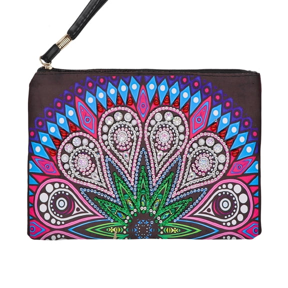 DIY Diamond Painting Kit for Bags Vibrant Pattern Special Shape Coin Purse, Storage Pouch Wallet Diamond Theme Handmade Creative Gift