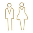 thumbnail image 1 of Señalización de baños para hombres y mujeres. Letrero de baño. Tablero de identificación. Marca de baño. B, 1 of 9