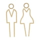 thumbnail image 1 of Letrero de baño universal para hombres y mujeres, elegante y grueso. B, 1 of 9