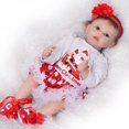 thumbnail image 4 of silicona segura 22 pulgadas 55 cm muñeca Reborn muñeca recién nacida Navidad decoración para hogar regalos para # 3 yotijar Muñeca Reborn de Navidad, 4 of 10