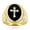 Yellow, variant on 14K Natural Black Onyx Mens Unique Ring Cross Detail (White Gold Size 8)