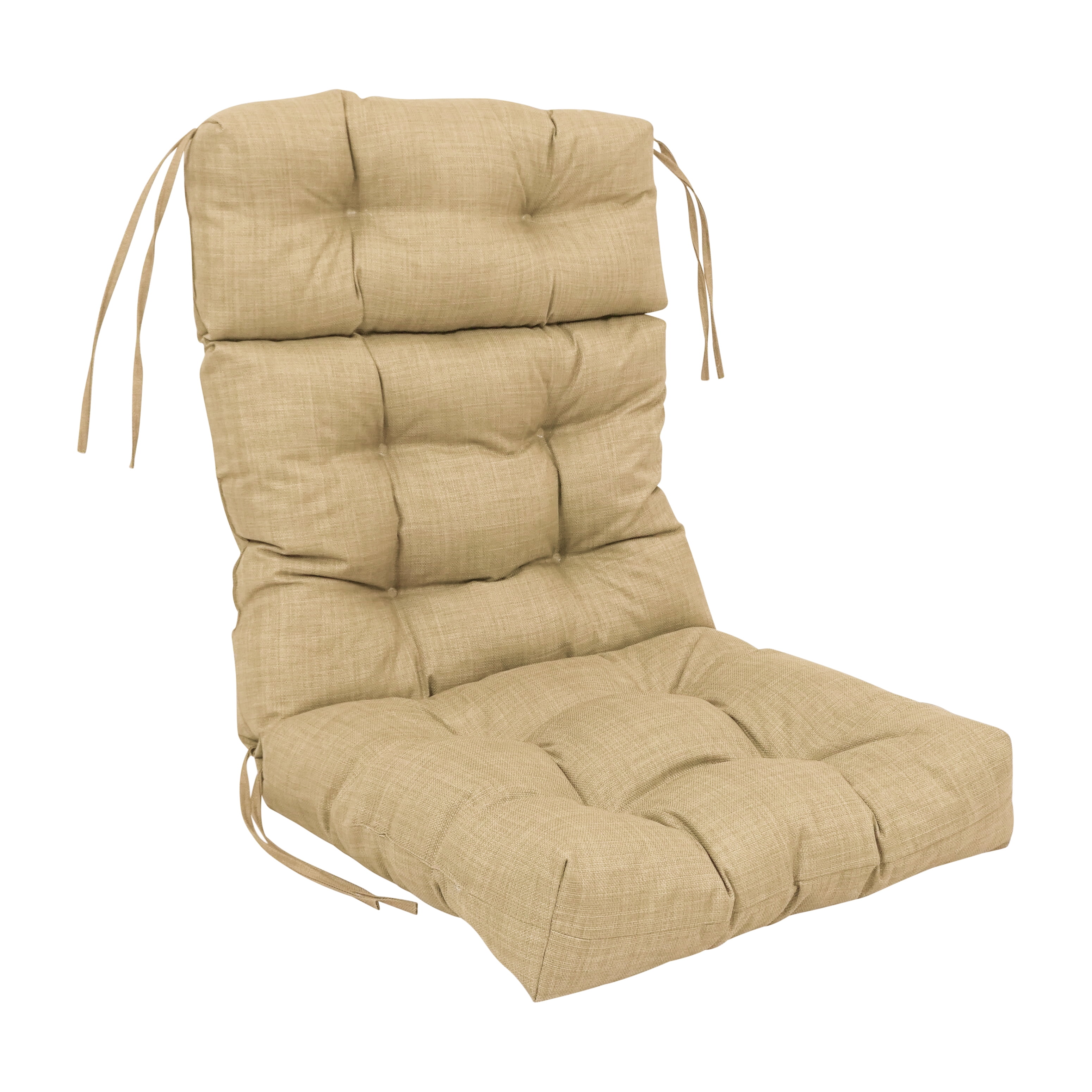 20inch by 42inch Spun Polyester Solid Outdoor Tufted Chair Cushion
